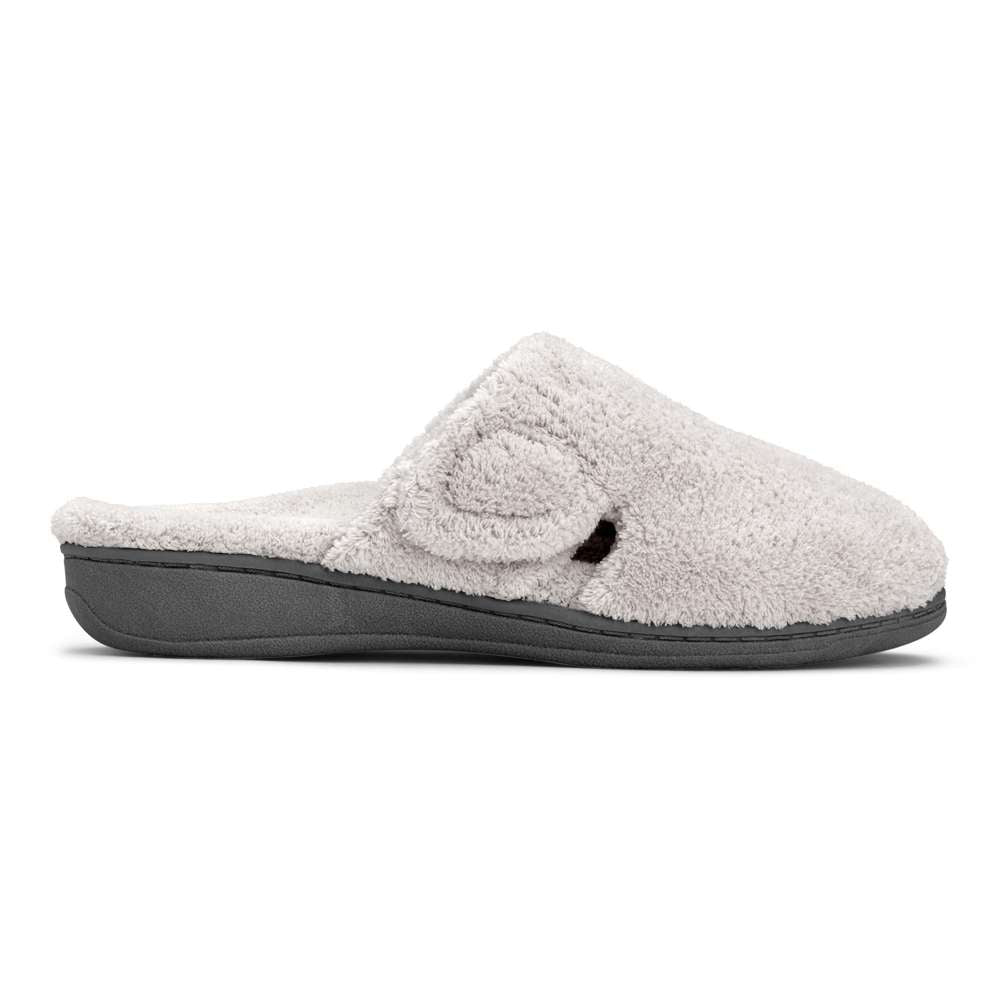 Gemma Mule Slippers - Light Grey