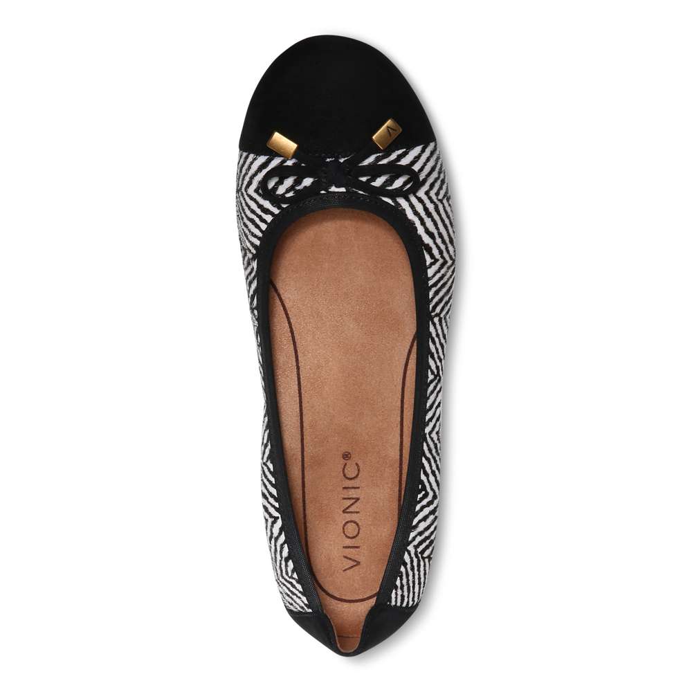 Minna Ballet Flat - Black/White