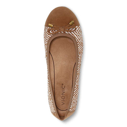 Minna Ballet Flat - Toffee/Cream
