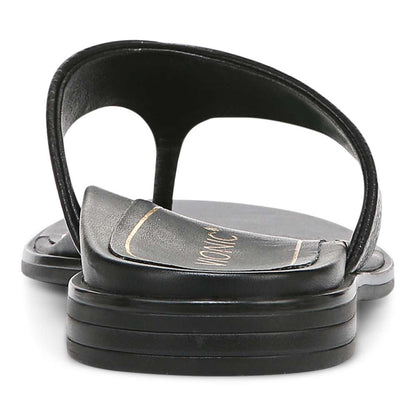 Agave Toe Post Sandal - Black Leather