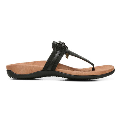 Amaya Toe Post Sandal - Black