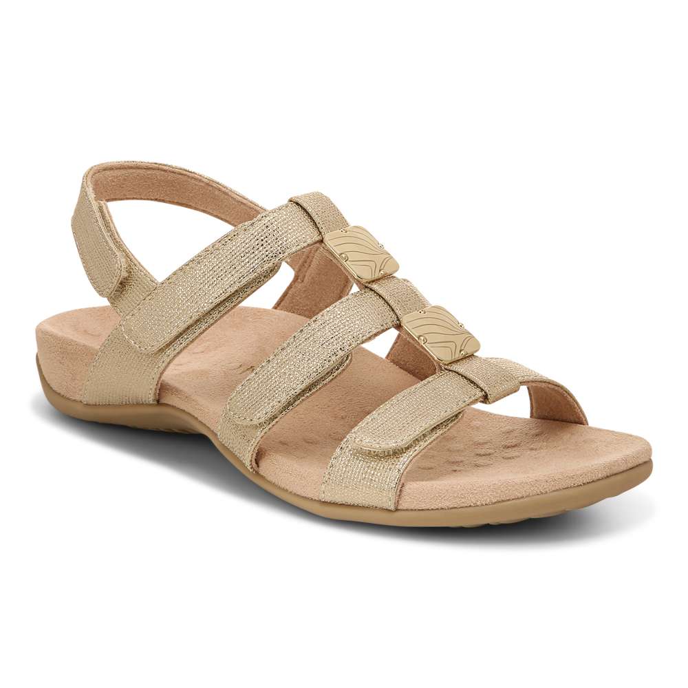 Amber Adjustable Sandal - Gold Metallic
