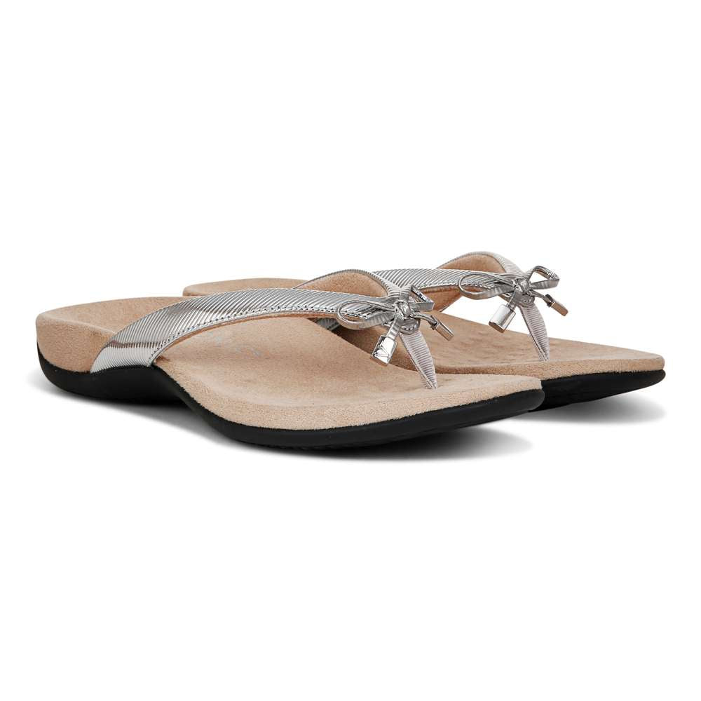 Bella Toe Post Sandal - Aluminium