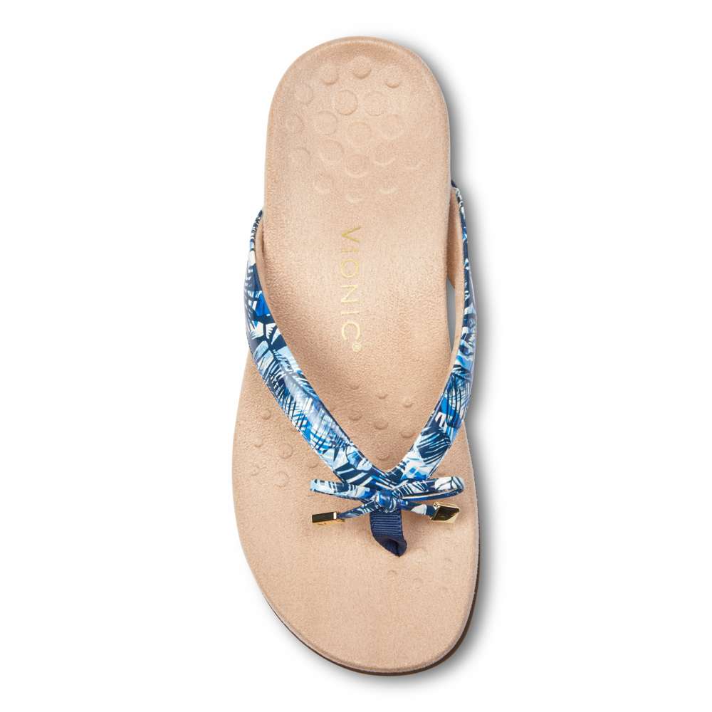 Bella Toe Post Sandal - Blue Palm