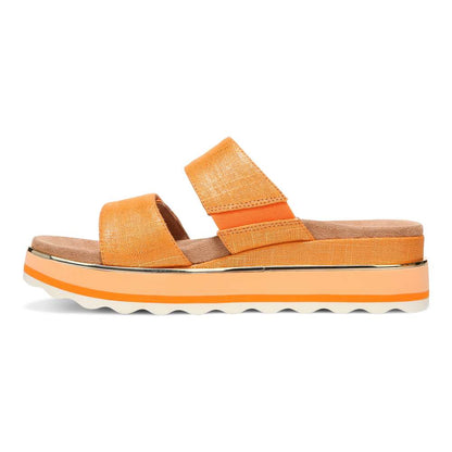 Brandie Flatform Slide Sandal - Marmalade Metallic