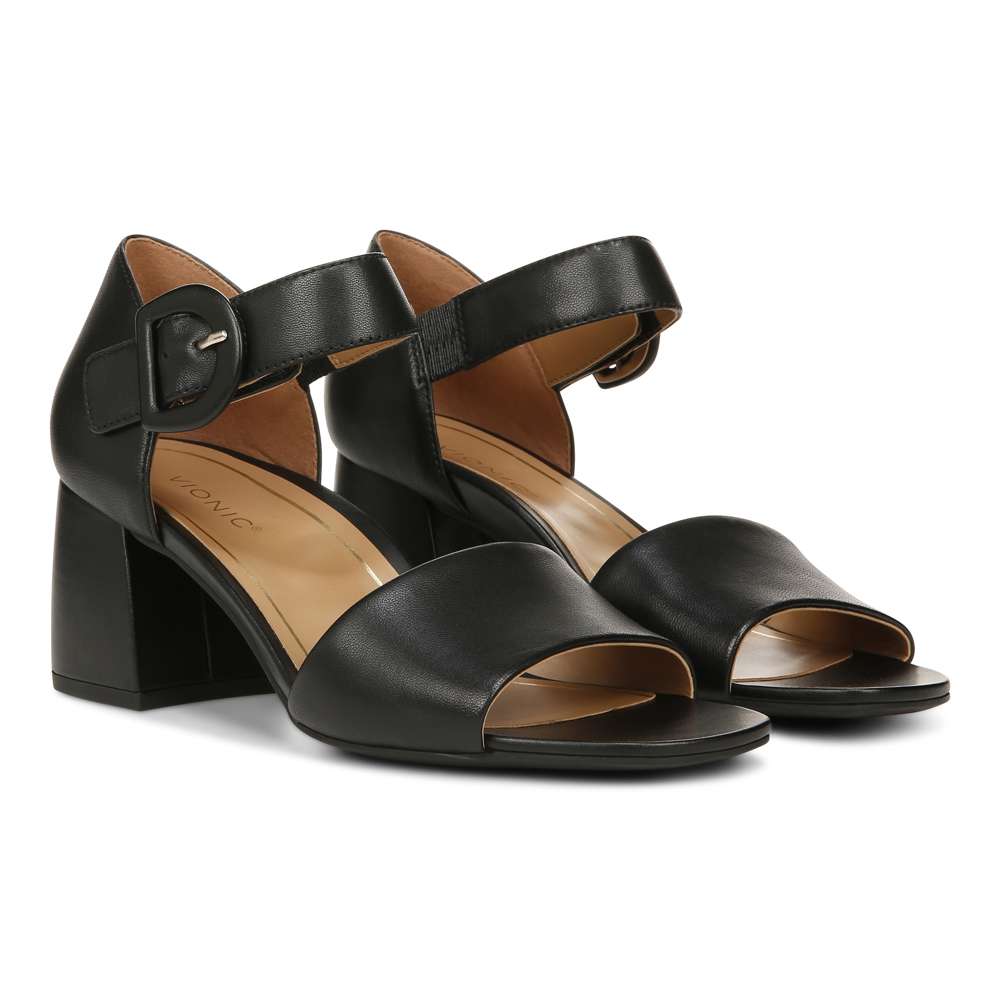 Chardonnay Heeled Sandal - Black