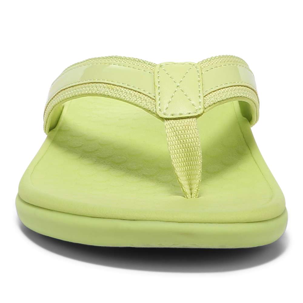 Islander Toe Post Sandal - Matcha Patent