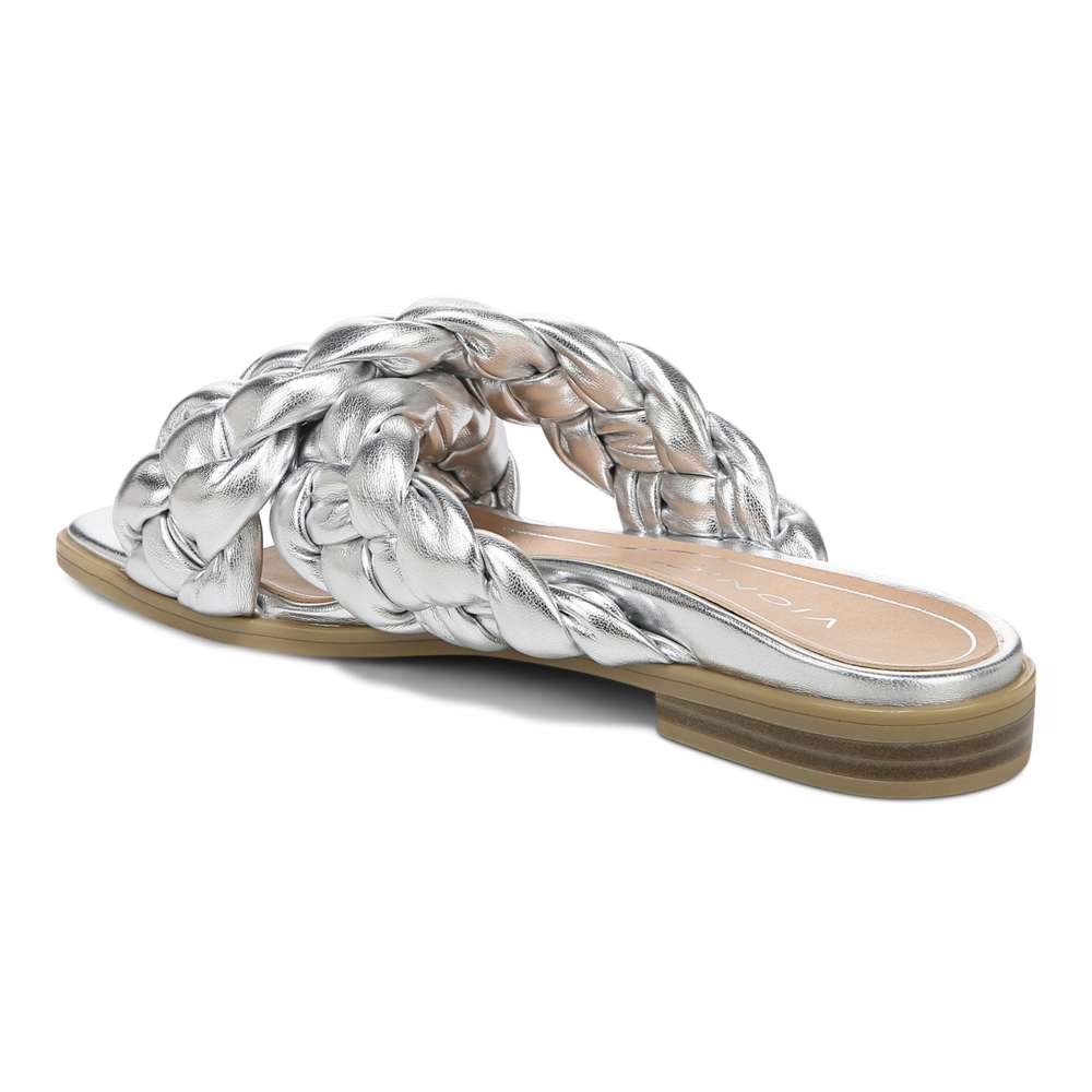 Kalina Slide Sandal - Silver Metallic