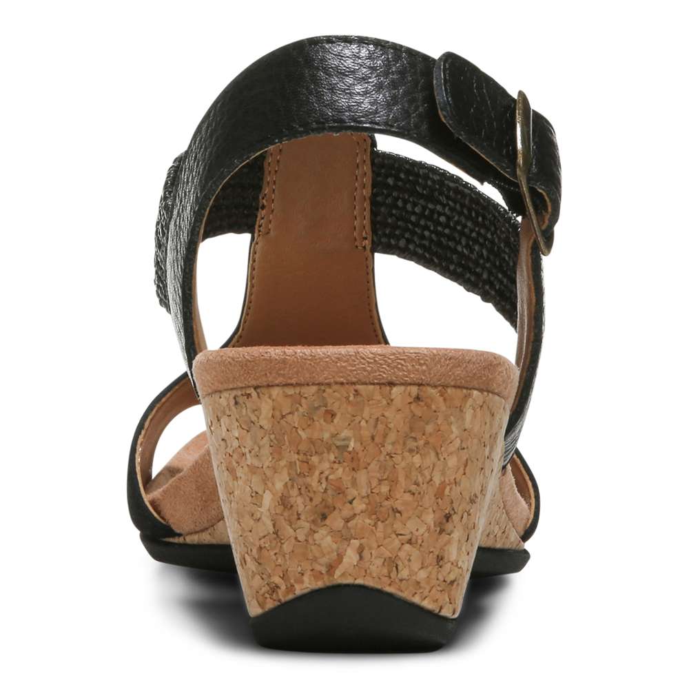 Kaytie Wedge Sandal - Black