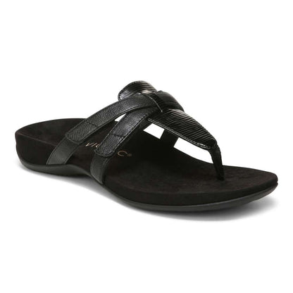 Karley Toe Post Sandal - Black Wavy