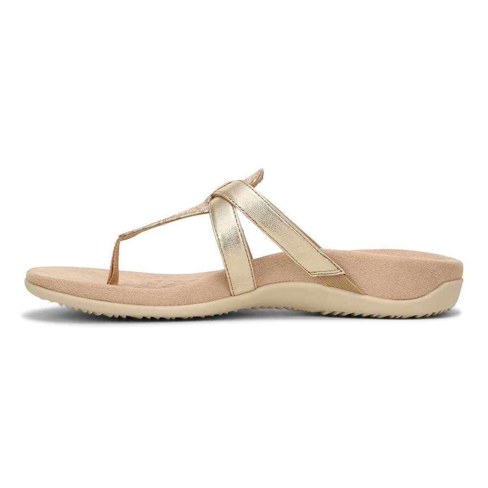 Karley Toe Post Sandal - Gold