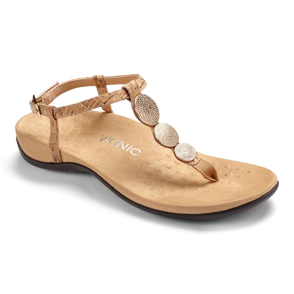 Lizbeth Sandal - Gold Cork