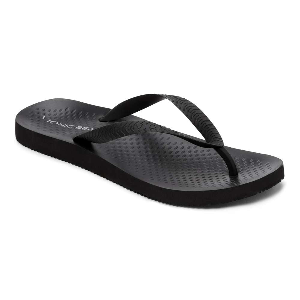 Beach Manly Toe Post Sandal - Black