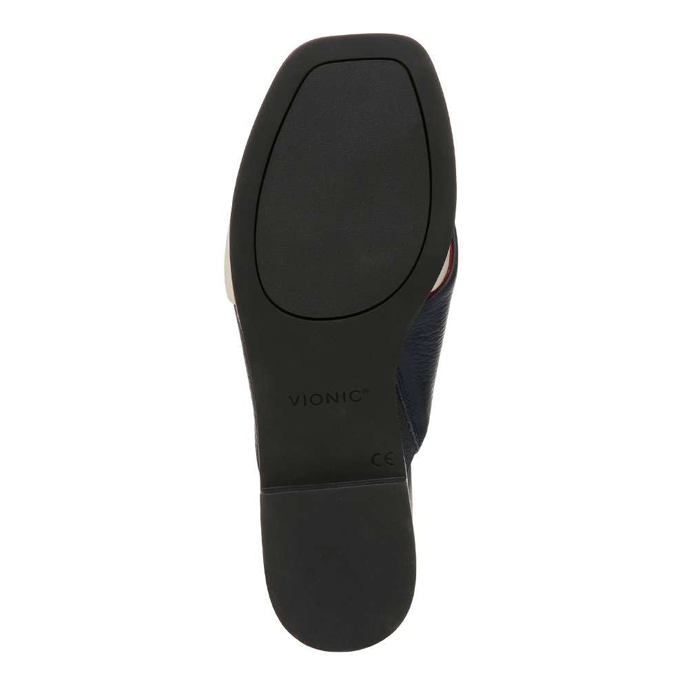 Miramar Slide Sandal - Navy/Cream