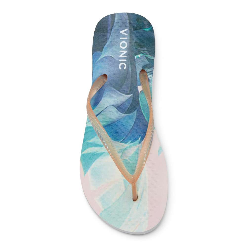 Noosa Print Toe Post Sandal - Pink Tropical