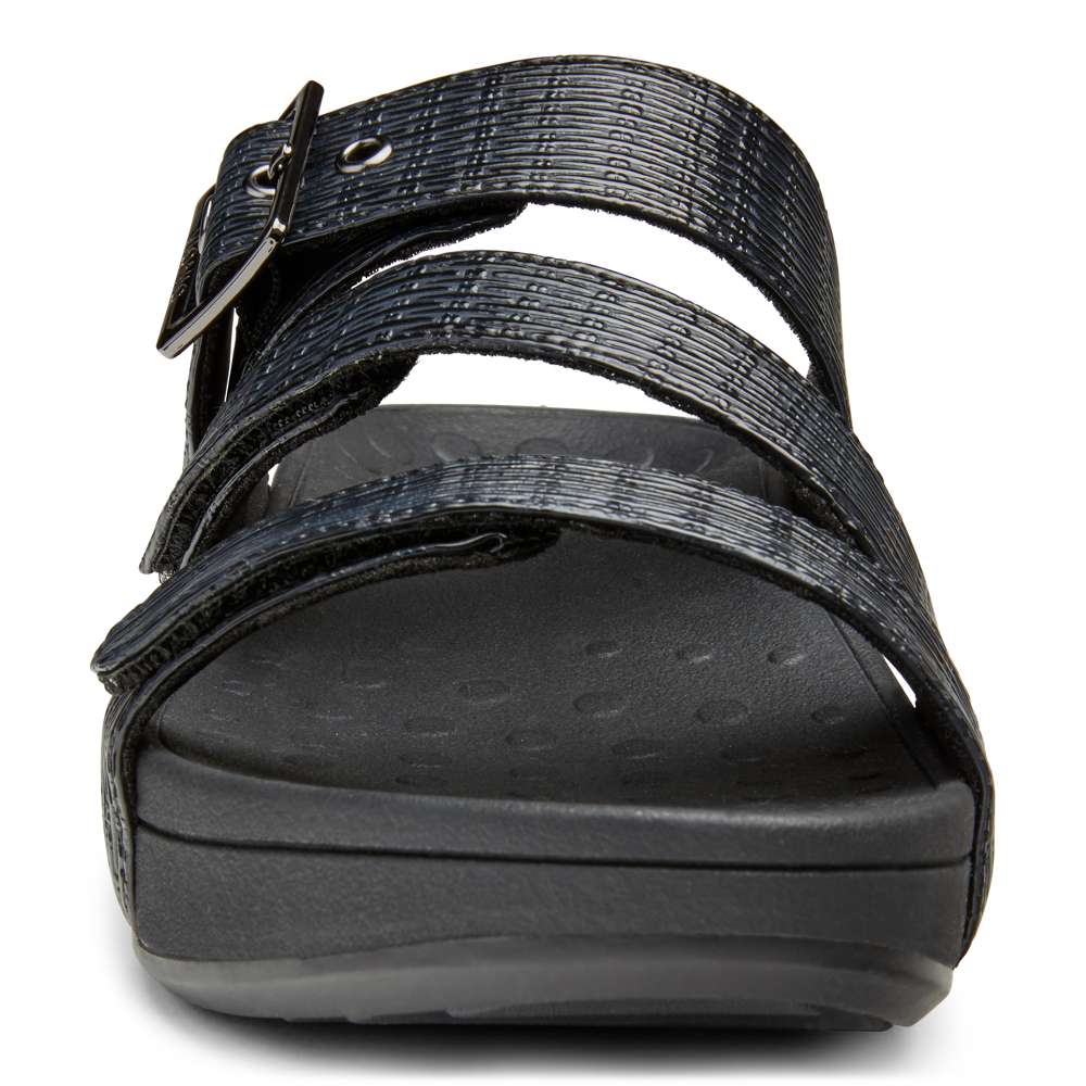 Rio Platform Sandal - Black Woven