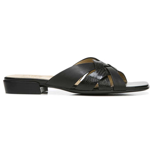 Ashford Slide - Black Lizard/Leather